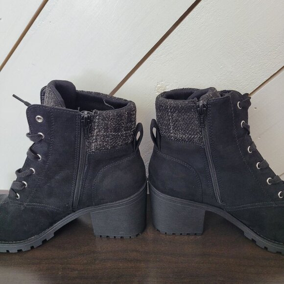 NEW SUN STONE ROMINA LACE-UP HIKER BOOTIES BLACK SIZE 11M - Picture 5 of 11